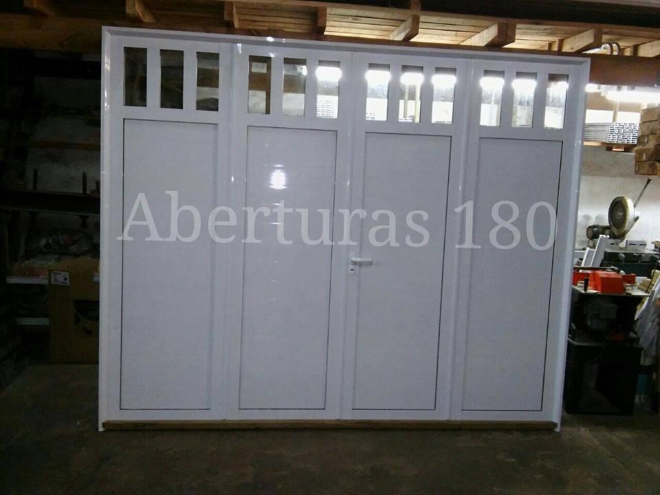 Porton Aluminio de 36 Mod "C" 3.00 x 2.40 4 hojas de Abrir.