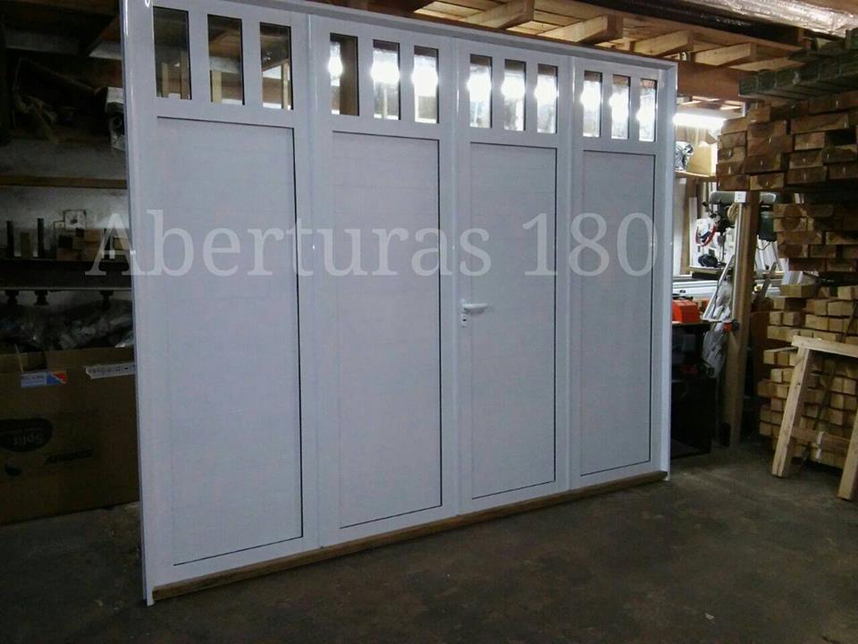 Porton Aluminio de 36 Mod "C" 3.00 x 2.40 4 hojas de Abrir.