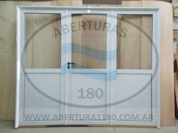 Puerta doble aluminio modelo D.