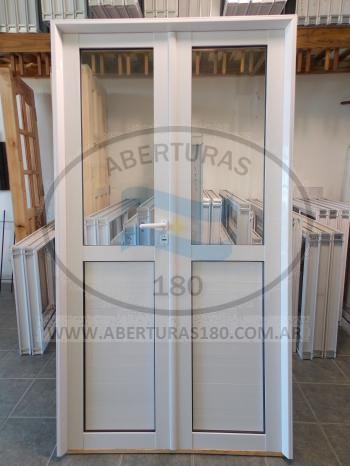 Puerta doble aluminio modelo D.