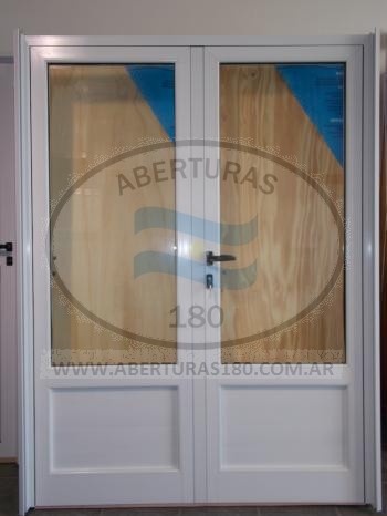 Puerta doble aluminio modelo D.