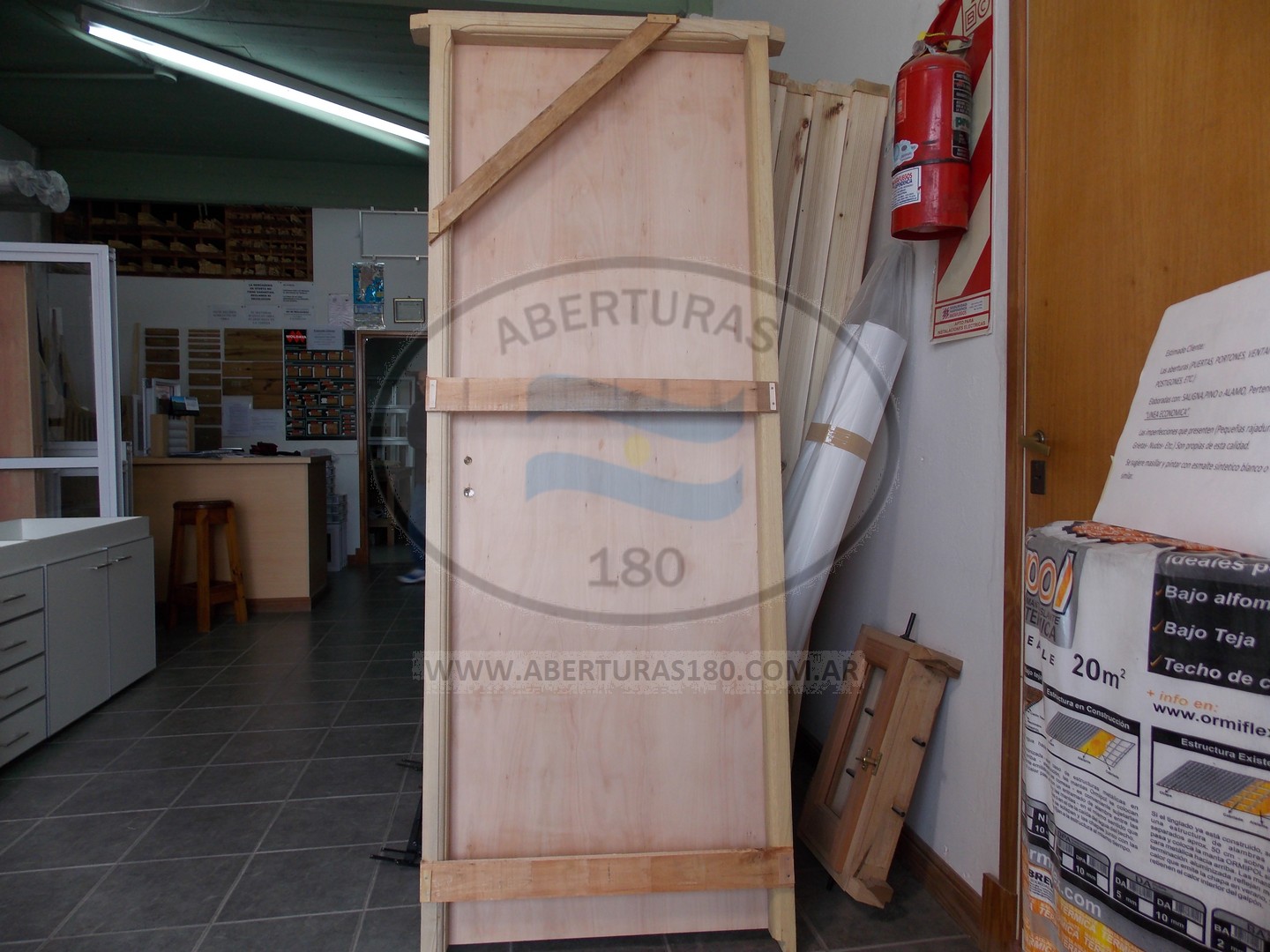 Puerta Placa 60 o 70 marco semi duro 10 c/ hoja eucalipto.