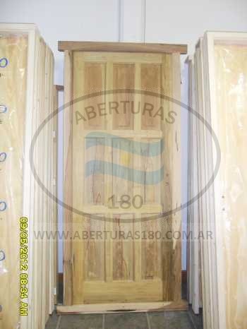 Puerta machimbre horizontal en lamo.