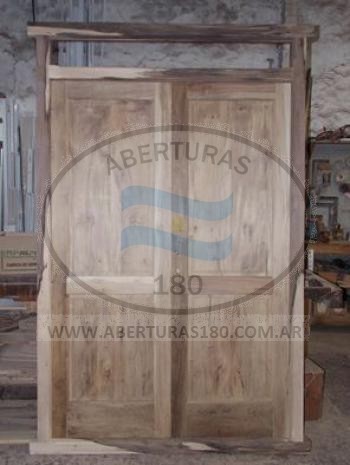 Puerta entrada laurel 0.80 x 2.00 9 tablero 6 vidrios cuarto punto.
